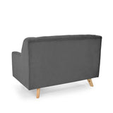 Sofá Marruecos Gris Dorsey y Matiz Natural 140x92cm de Dos Puestos con Apoya Brazos