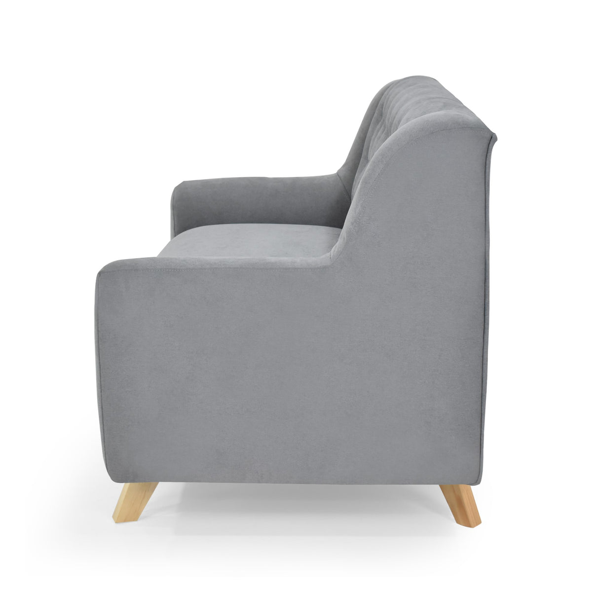 Sofá Marruecos Plata Dorsey y Matiz Natural 140x92cm de Dos Puestos con Apoya Brazos