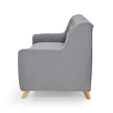 Sofá Marruecos Plata Dorsey y Matiz Natural 140x92cm de Dos Puestos con Apoya Brazos