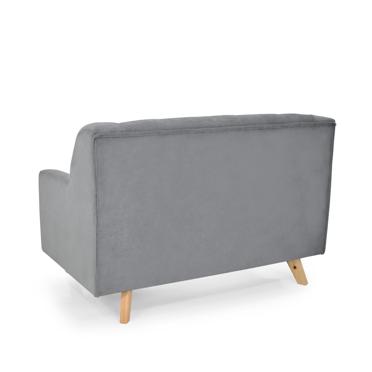 Sofá Marruecos Plata Dorsey y Matiz Natural 140x92cm de Dos Puestos con Apoya Brazos