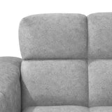 Sofá Miami Gris Sky y Matiz Caoba 171x81cm de Dos Puestos con Apoya Brazos