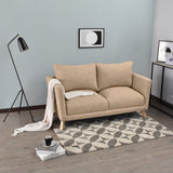 Sofá Montecarlo Beige Dicosta y Matiz Natural 170x90cm de Tres Puestos con Apoya Brazos