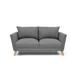 Sofá Montecarlo Gris Dicosta y Matiz Natural 170x90cm de Tres Puestos con Apoya Brazos