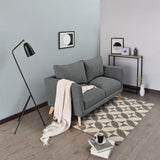 Sofá Montecarlo Gris Dicosta y Matiz Natural 170x90cm de Tres Puestos con Apoya Brazos
