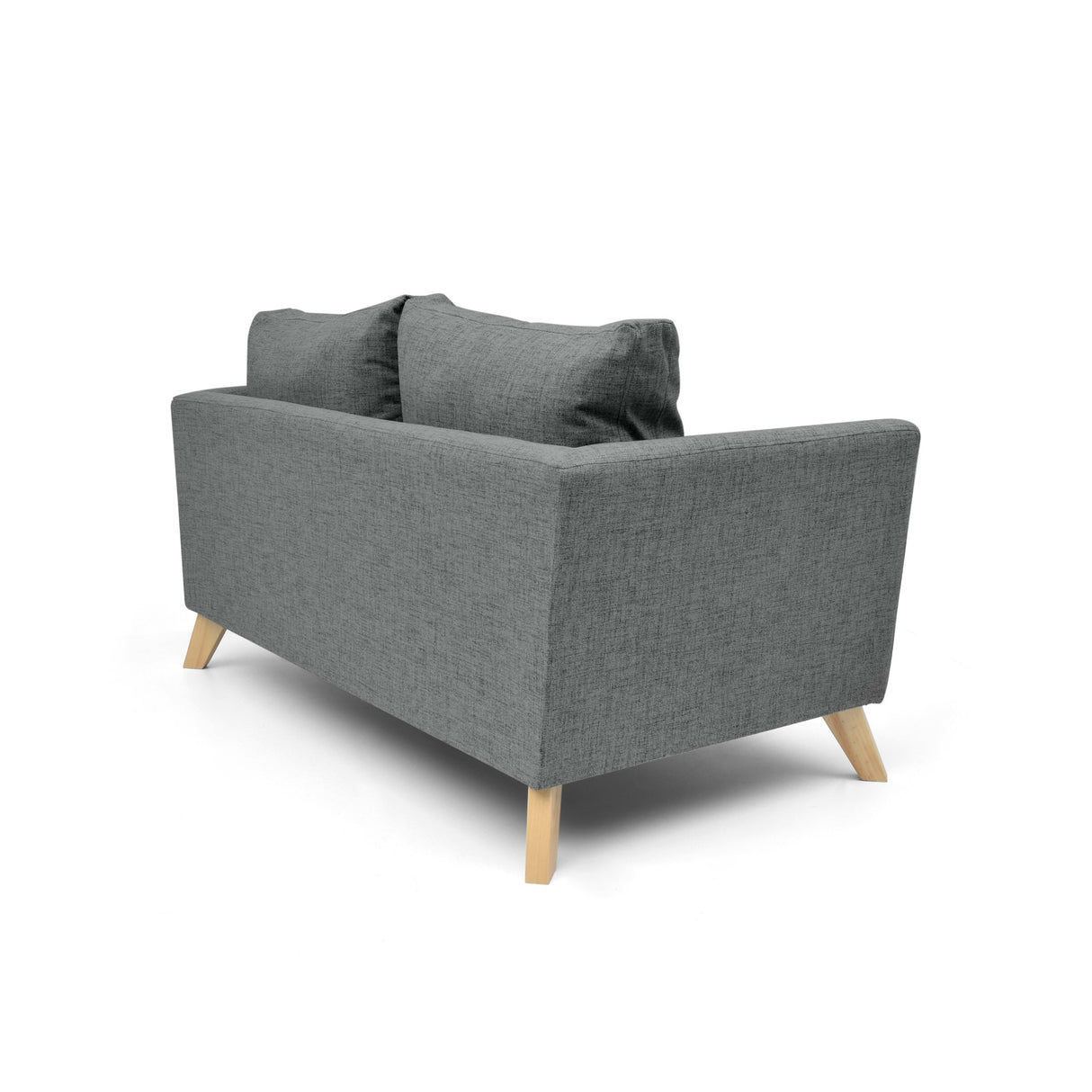 Sofá Montecarlo Gris Dicosta y Matiz Natural 170x90cm de Tres Puestos con Apoya Brazos