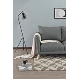 Sofá Montecarlo Gris Dicosta y Matiz Natural 170x90cm de Tres Puestos con Apoya Brazos