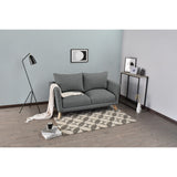 Sofá Montecarlo Gris Dicosta y Matiz Natural 170x90cm de Tres Puestos con Apoya Brazos