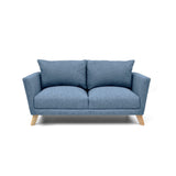 Sofá Montecarlo Índigo Dicosta y Matiz Natural 170x90cm de Tres Puestos con Apoya Brazos