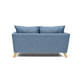 Sofá Montecarlo Índigo Dicosta y Matiz Natural 170x90cm de Tres Puestos con Apoya Brazos