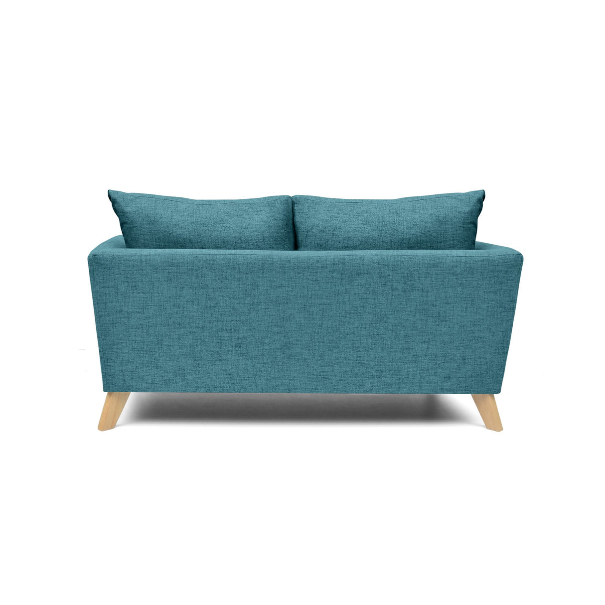 Sofá Montecarlo Petróleo Eureka y Matiz Natural 170x90cm de Tres Puestos con Apoya Brazos