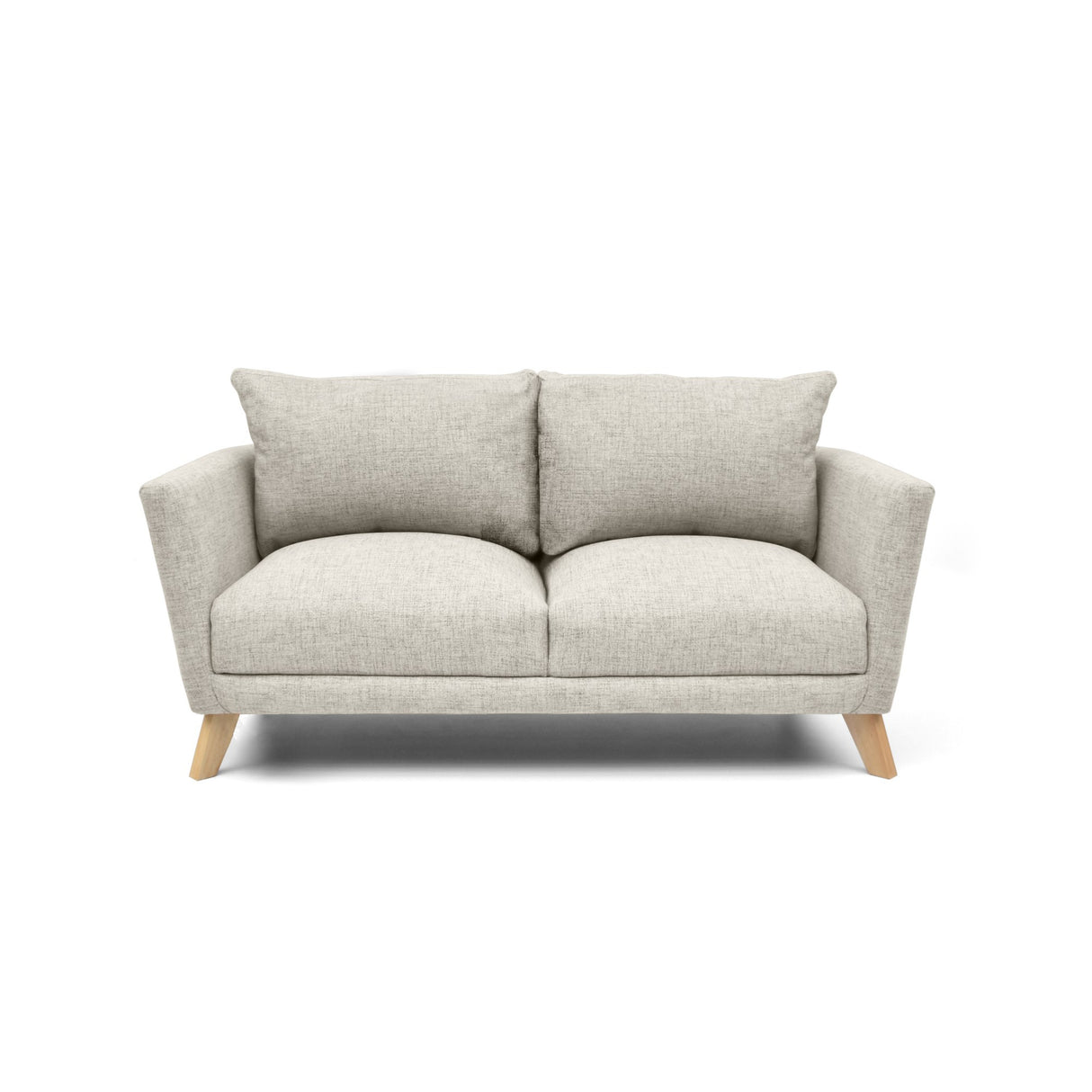 Sofá Montecarlo Taupe Dicosta y Matiz Natural 170x90cm de Tres Puestos con Apoya Brazos