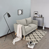 Sofá Montecarlo Taupe Dicosta y Matiz Natural 170x90cm de Tres Puestos con Apoya Brazos