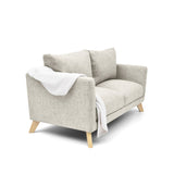 Sofá Montecarlo Taupe Dicosta y Matiz Natural 170x90cm de Tres Puestos con Apoya Brazos