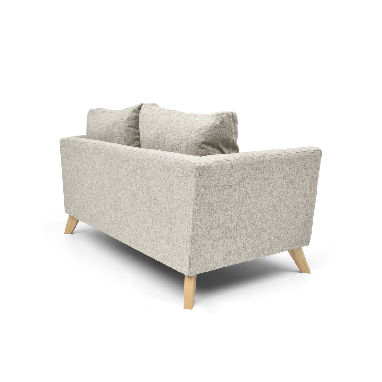 Sofá Montecarlo Taupe Dicosta y Matiz Natural 170x90cm de Tres Puestos con Apoya Brazos