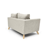Sofá Montecarlo Taupe Dicosta y Matiz Natural 170x90cm de Tres Puestos con Apoya Brazos