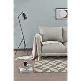 Sofá Montecarlo Taupe Dicosta y Matiz Natural 170x90cm de Tres Puestos con Apoya Brazos
