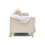 Sofá Montecarlo Trigo Dicosta y Matiz Natural 170x90cm de Tres Puestos con Apoya Brazos