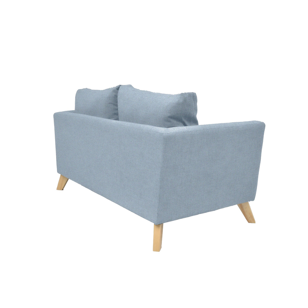 Sofá Montecarlo Plata Eureka y Matiz Natural 170x90cm de Tres Puestos con Apoya Brazos