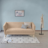 Sofá Montreal Beige Dicosta y Matiz Natural 170x68cm de Tres Puestos sin Apoya Brazos