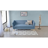Sofá Montreal Índigo Dicosta y Matiz Natural 170x68cm de Tres Puestos sin Apoya Brazos