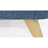 Sofá Montreal Índigo Dicosta y Matiz Natural 170x68cm de Tres Puestos sin Apoya Brazos
