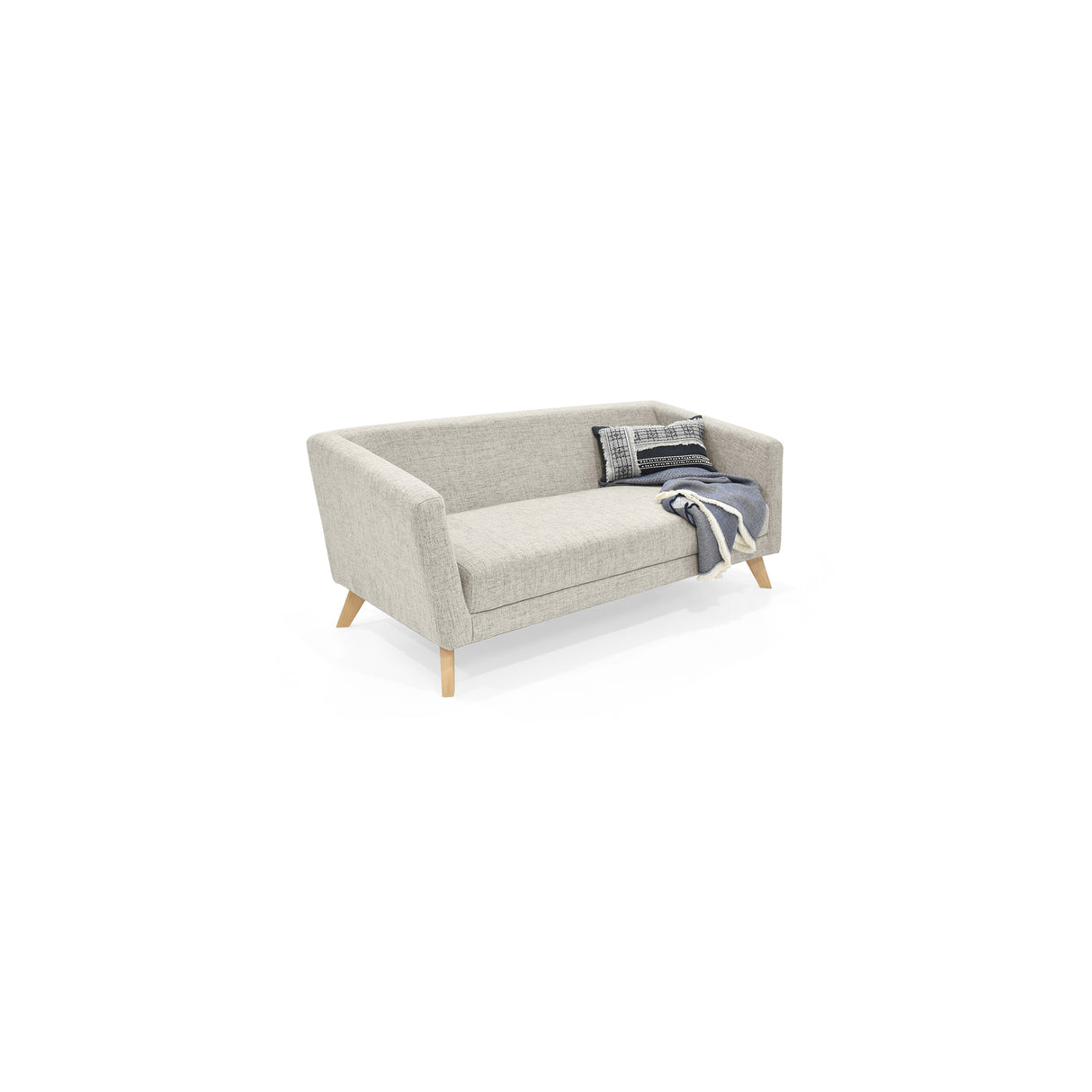 Sofá Montreal Taupe Dicosta y Matiz Natural 170x68cm de Tres Puestos sin Apoya Brazos
