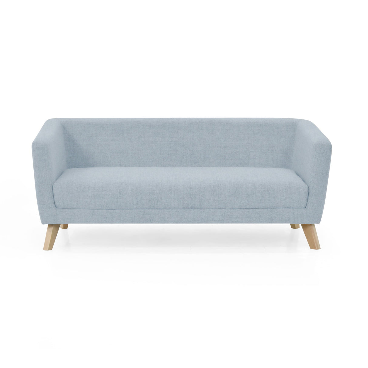 Sofá Montreal Plata Eureka y Matiz Natural 170x68cm de Tres Puestos sin Apoya Brazos