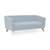 Sofá Montreal Plata Eureka y Matiz Natural 170x68cm de Tres Puestos sin Apoya Brazos