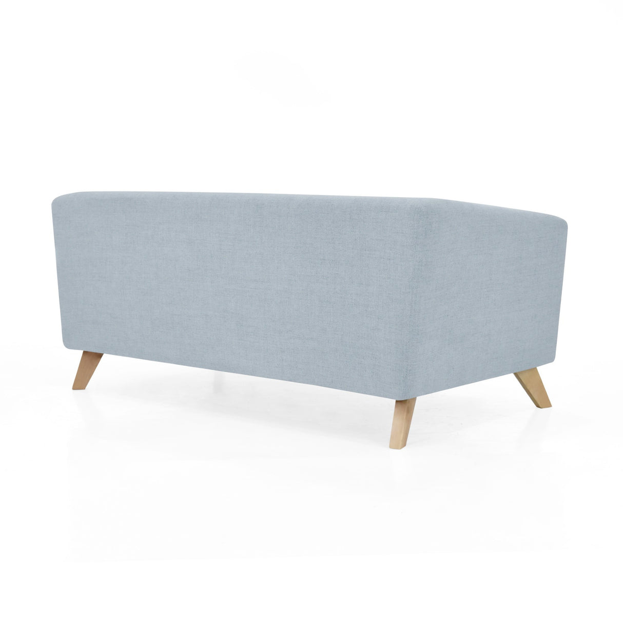 Sofá Montreal Plata Eureka y Matiz Natural 170x68cm de Tres Puestos sin Apoya Brazos
