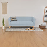 Sofá Montreal Plata Eureka y Matiz Natural 170x68cm de Tres Puestos sin Apoya Brazos