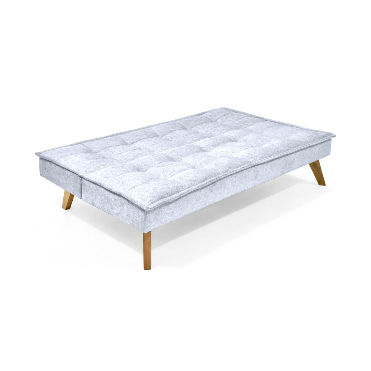 Sofá Cama Morrison Plata Sky y Matiz Caoba 174x80cm de Tres Puestos Reclinable sin Apoya Brazos