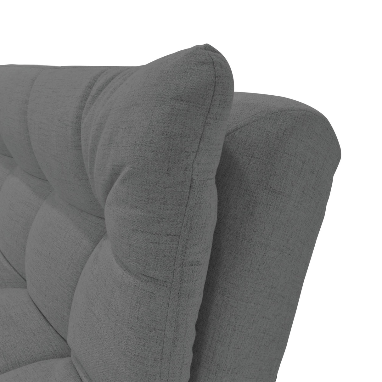 Sofá Cama Munich Gris Dicosta y Matiz Natural 180x85cm de Tres Puestos Reclinable sin Apoya Brazos