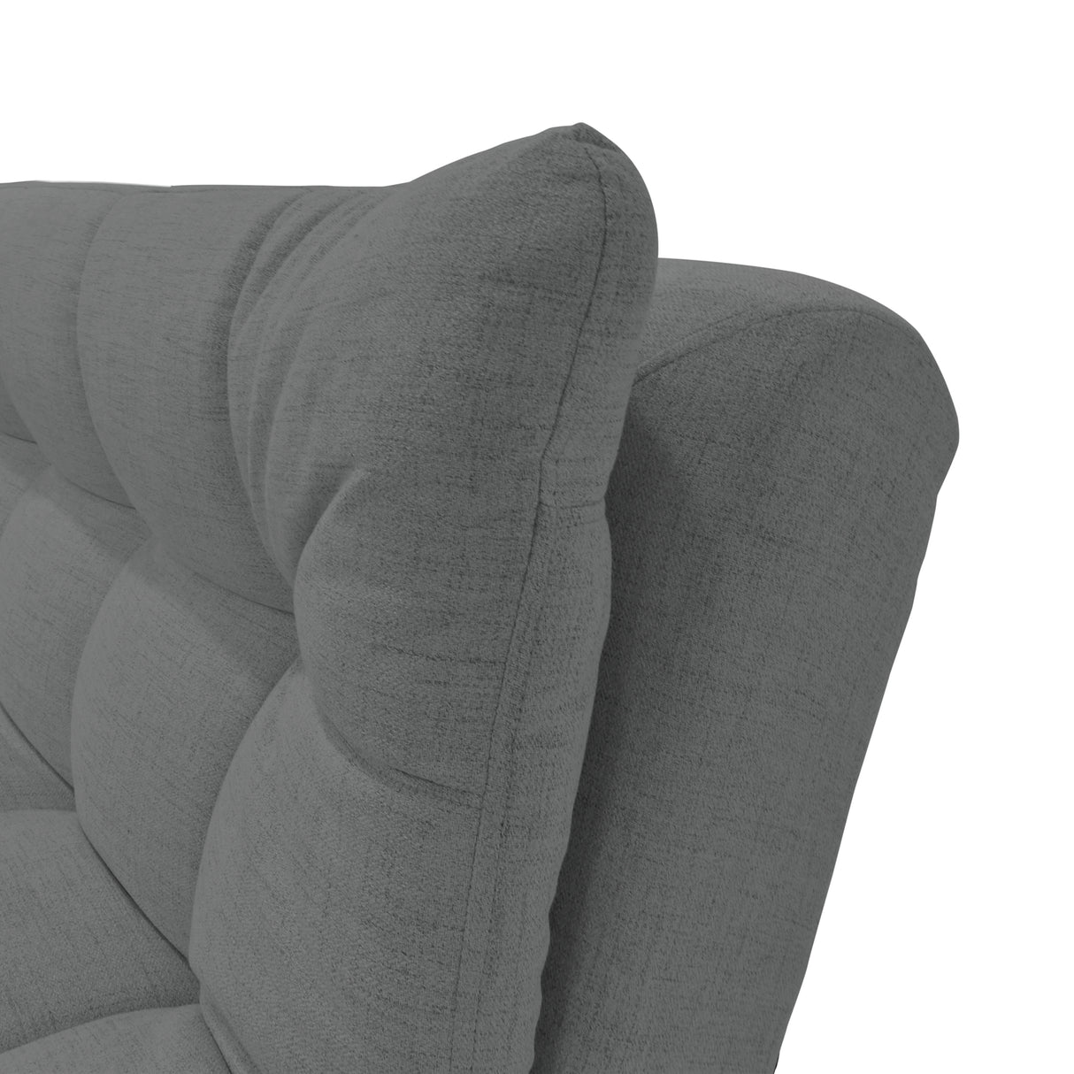 Sofá Cama Munich Gris Dicosta y Matiz Natural 180x85cm de Tres Puestos Reclinable sin Apoya Brazos