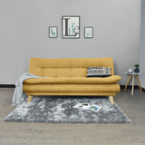 Sofá Cama Munich Mostaza Dicosta y Matiz Natural 180x85cm de Tres Puestos Reclinable sin Apoya Brazos