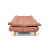 Sofá Cama Munich Salmón Dicosta y Matiz Natural 180x85cm de Tres Puestos Reclinable sin Apoya Brazos
