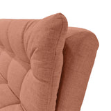 Sofá Cama Munich Salmón Dicosta y Matiz Natural 180x85cm de Tres Puestos Reclinable sin Apoya Brazos
