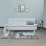Sofá Cama Munich Plata Eureka y Matiz Natural 180x85cm de Tres Puestos Reclinable sin Apoya Brazos