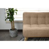 Sofá Navara Beige Dicosta y Matiz Natural 121x82cm de Dos Puestos sin Apoya Brazos