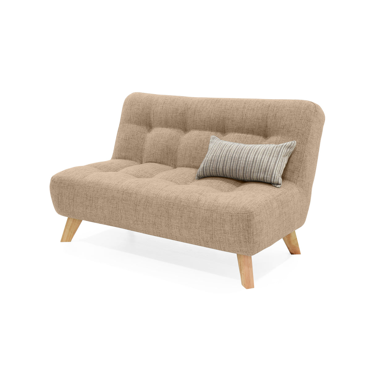 Sofá Navara Beige Dicosta y Matiz Natural 121x82cm de Dos Puestos sin Apoya Brazos
