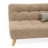 Sofá Navara Beige Dicosta y Matiz Natural 121x82cm de Dos Puestos sin Apoya Brazos