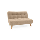 Sofá Navara Beige Dicosta y Matiz Natural 121x82cm de Dos Puestos sin Apoya Brazos