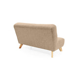 Sofá Navara Beige Dicosta y Matiz Natural 121x82cm de Dos Puestos sin Apoya Brazos