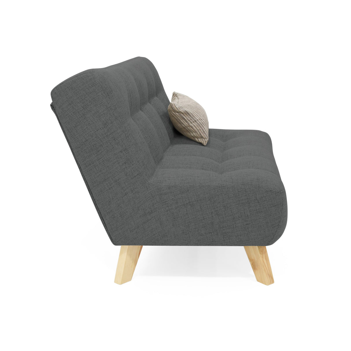 Sofá Navara Gris Dicosta y Matiz Natural 121x82cm de Dos Puestos sin Apoya Brazos