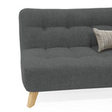 Sofá Navara Gris Dicosta y Matiz Natural 121x82cm de Dos Puestos sin Apoya Brazos