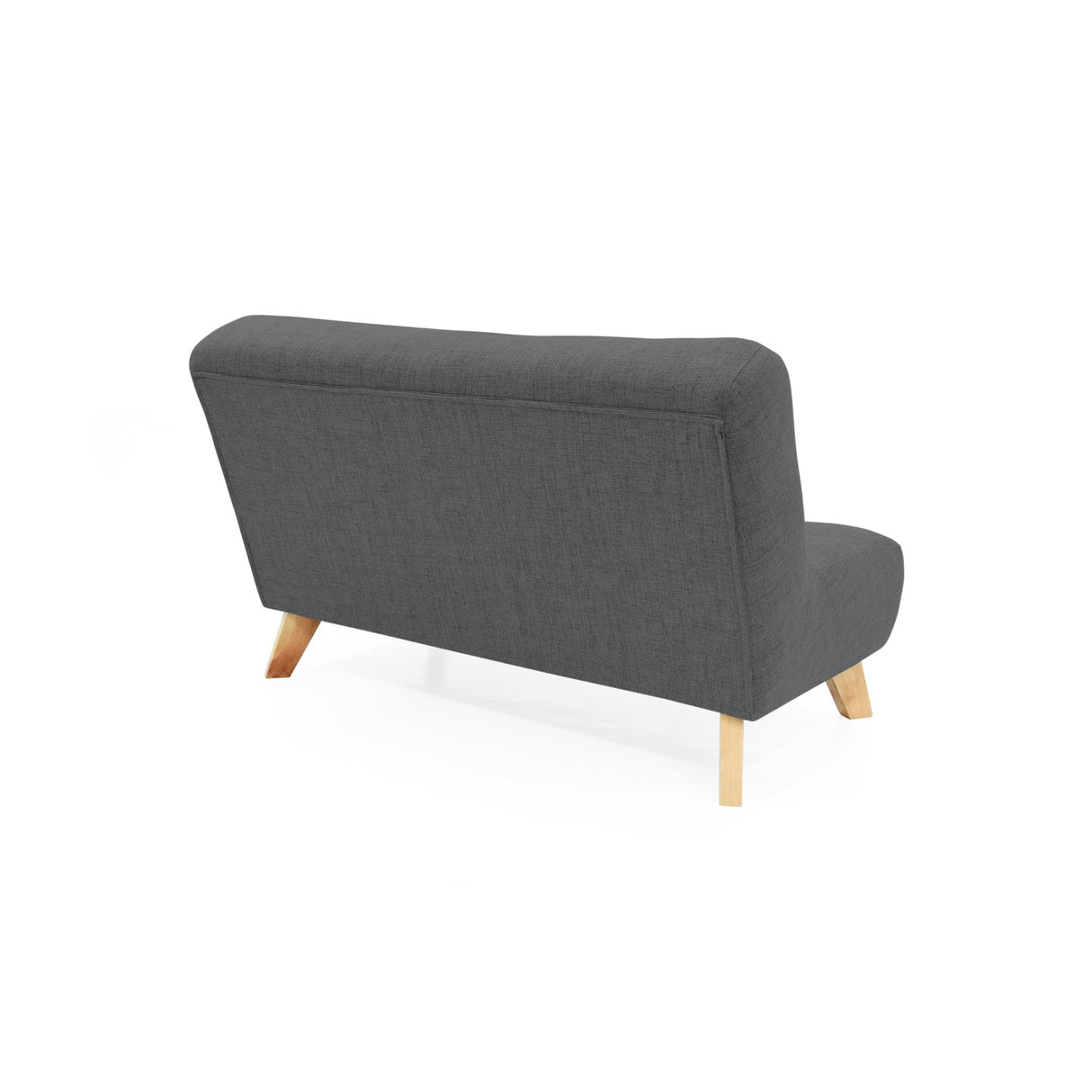 Sofá Navara Gris Dicosta y Matiz Natural 121x82cm de Dos Puestos sin Apoya Brazos