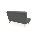 Sofá Navara Gris Dicosta y Matiz Natural 121x82cm de Dos Puestos sin Apoya Brazos