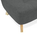 Sofá Navara Gris Dicosta y Matiz Natural 121x82cm de Dos Puestos sin Apoya Brazos