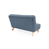 Sofá Navara Índigo Dicosta y Matiz Natural 121x82cm de Dos Puestos sin Apoya Brazos