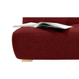 Sofá Navara Rojo Duster y Matiz Natural 121x82cm de Dos Puestos sin Apoya Brazos
