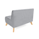 Sofá Nova Plata Denver y Matiz Natural 100x70cm de Dos Puestos sin Apoya Brazos